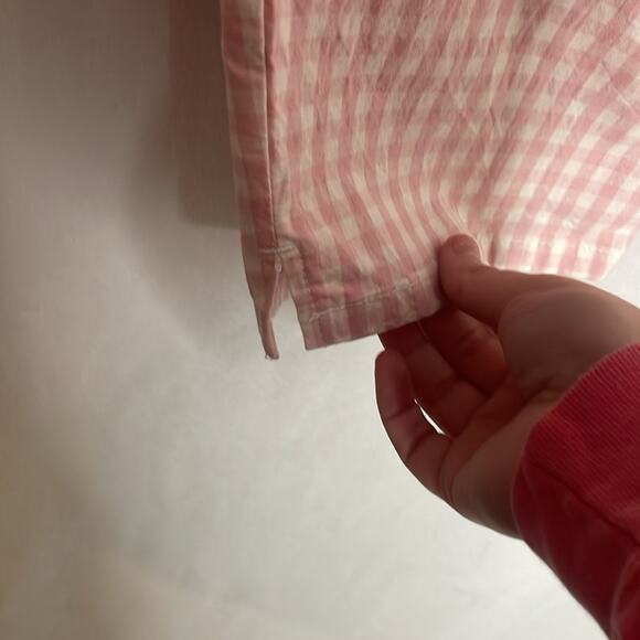 Bill blass jeans pink and white gingham cropped pants - Picture 5 of 6